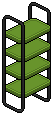 Dark Iced Bookcase (Green)