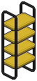 Dark Iced Bookcase (Yellow)
