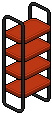Dark Iced Bookcase (Red)