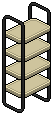 Dark Iced Bookcase (Beige)