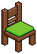 Green Cushioned Chair
