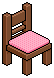 Pink Cushioned Chair