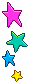 Hanging Neon Stars