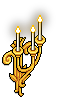 Golden Candle Holder