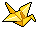 Yellow Origami Crane