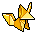 Yellow Origami Fox