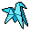 Blue Origami Horse