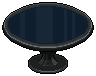 Black round dining table