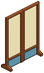 Wooden screen - blue