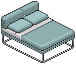 Pale Blue Norja Double Bed