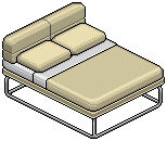 Cream Norja Double Bed