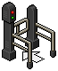 Black One Way Gate