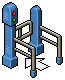 Blue One Way Gate