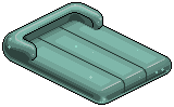 Teal Plasto Air Mattress