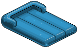Sky Blue Plasto Air Mattress 