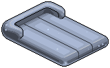 Blue Satin Plasto Air Mattress 