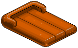 Orange Plasto Air Mattress 