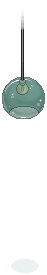 Teal Plasto Hanging Light 