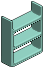 Teal Plasto Shelves 