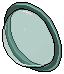 Teal Plasto Curved Porthole 