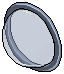 Blue Satin Plasto Curved Porthole
