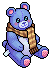 Blue Scarf Bear