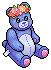 Blue Flower Crown Bear