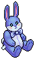 Blue Bow Bunny