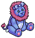 Blue Bow Lion