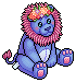 Blue Flower Crown Lion