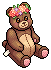 Brown Flower Crown Bear