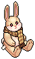 Brown Scarf Bunny