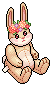 Brown Flower Crown Bunny
