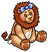 Brown Bow Lion