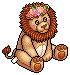 Brown Flower Crown Lion