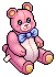 Pink Bow Bear