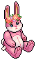 Pink Flower Crown Bunny