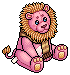 Pink Scarf Lion