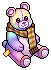 Rainbow Scarf Bear