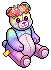 Rainbow Flower Crown Bear