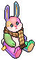 Rainbow Scarf Bunny