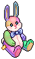 Rainbow Bow Bunny