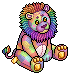 Rainbow Lion Plushie