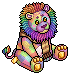 Rainbow Scarf Lion