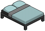 Dark Pura Double Bed (Aqua)