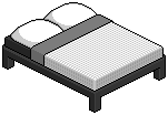 Dark Pura Double Bed (White)