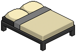 Dark Pura Double Bed (Beige)
