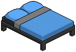 Dark Pura Double Bed (Blue)