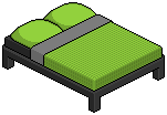 Dark Pura Double Bed (Green)