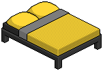 Dark Pura Double Bed (Yellow)